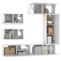 Set de muebles para TV 6 piezas madera contrachapada blanco de , Muebles TV - Ref: Foro24-3114550, Precio: 261,60 €, Descuent...