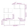 Set de muebles para TV 6 piezas madera contrachapada blanco de , Muebles TV - Ref: Foro24-3114550, Precio: 261,60 €, Descuent...