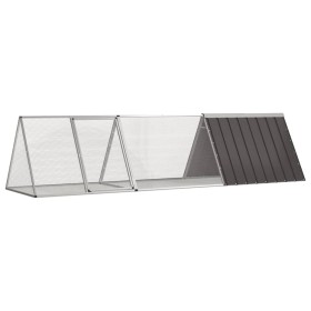 Jaula de conejos acero galvanizado antracita 302,5x80,5x71 cm by , Cages and habitats for small animals - Ref: Foro24-3106446...