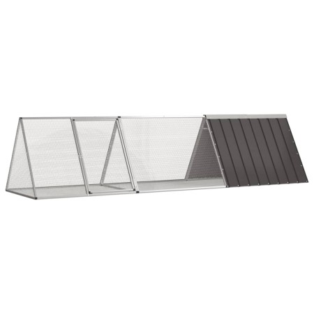 Jaula de conejos acero galvanizado antracita 302,5x80,5x71 cm von , Käfige und Lebensräume für Kleintiere - Ref: Foro24-31064...