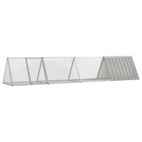 Jaula para conejos acero galvanizado gris 403,5x80,5x71 cm by , Cages and habitats for small animals - Ref: Foro24-3106450, P...