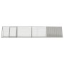 Jaula para conejos acero galvanizado gris 403,5x80,5x71 cm by , Cages and habitats for small animals - Ref: Foro24-3106450, P...
