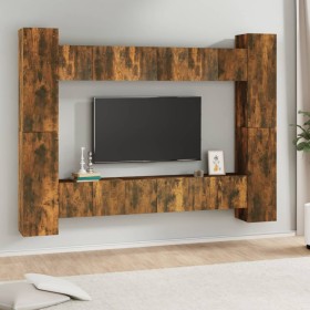 Set de muebles de TV 10 pzas madera contrachapada roble ahumado von , TV-Möbel - Ref: Foro24-3120218, Preis: 380,36 €, Rabatt: %
