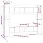 Set de muebles de TV 10 pzas madera contrachapada roble ahumado by , TV Furniture - Ref: Foro24-3120218, Price: 380,36 €, Dis...
