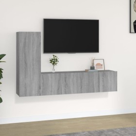 Set de muebles para TV 3 pzas madera