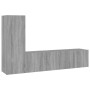 Set de muebles para TV 3 pzas madera contrachapada gris Sonoma | Foro24.es | Tu tienda online para hogar, jardín y más Foro24.es