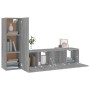 Set de muebles para TV 3 pzas madera contrachapada gris Sonoma | Foro24.es | Tu tienda online para hogar, jardín y más Foro24.es