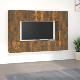 Set de muebles de TV 8 pzas madera contrachapada roble ahumado von , TV-Möbel - Ref: Foro24-3120251, Preis: 240,20 €, Rabatt: %