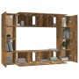 Set de muebles de TV 8 pzas madera contrachapada roble ahumado de , Muebles TV - Ref: Foro24-3120251, Precio: 227,48 €, Descu...