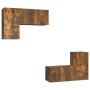 Set de muebles de TV 4 pzas madera contrachapada roble ahumado von , TV-Möbel - Ref: Foro24-3120272, Preis: 121,52 €, Rabatt: %