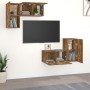 Set de muebles de TV 4 pzas madera contrachapada roble ahumado von , TV-Möbel - Ref: Foro24-3120272, Preis: 121,52 €, Rabatt: %