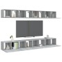 Muebles TV 8 uds madera contrachapada gris Sonoma 60x30x30 cm by , TV Furniture - Ref: Foro24-3120309, Price: 255,12 €, Disco...