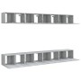 Muebles TV 8 uds madera contrachapada gris Sonoma 60x30x30 cm by , TV Furniture - Ref: Foro24-3120309, Price: 255,12 €, Disco...