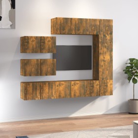 Set de muebles de TV 8 pzas madera contrachapada