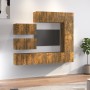 Set de muebles de TV 8 pzas madera contrachapada roble ahumado | Foro24.es | Tu tienda online para hogar, jardín y más Foro24.es