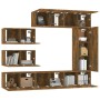 Set de muebles de TV 8 pzas madera contrachapada roble ahumado | Foro24.es | Tu tienda online para hogar, jardín y más Foro24.es