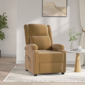 Sillón reclinable eléctrico de terciopelo marrón by , Armchairs - Ref: Foro24-3098401, Price: 218,14 €, Discount: %
