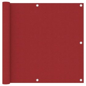 Toldo para balcón tela oxford rojo 90x600 cm