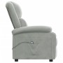 Sillón reclinable eléctrico de terciopelo gris claro by , Armchairs - Ref: Foro24-3098393, Price: 218,96 €, Discount: %
