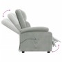 Sillón reclinable eléctrico de terciopelo gris claro by , Armchairs - Ref: Foro24-3098393, Price: 218,96 €, Discount: %