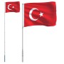 Mástil y bandera de Turquía aluminio 5,55 m | Foro24.es | Tu tienda online para hogar, jardín y más Foro24.es