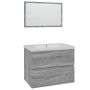 Set de muebles de baño madera contrachapada gris Sonoma by , Bathroom furniture - Ref: Foro24-3152874, Price: 190,68 €, Disco...