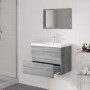 Set de muebles de baño madera contrachapada gris Sonoma by , Bathroom furniture - Ref: Foro24-3152874, Price: 190,68 €, Disco...