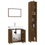 Set de muebles baño 3 pzas madera contrachapada roble marrón | Foro24.es | Tu tienda online para hogar, jardín y más Foro24.es
