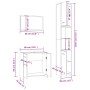 Set de muebles baño 3 pzas madera contrachapada roble marrón | Foro24.es | Tu tienda online para hogar, jardín y más Foro24.es