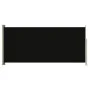 Black retractable garden side awning 140x300 cm by vidaXL, Umbrellas - Ref: Foro24-317832, Price: 57,92 €, Discount: %