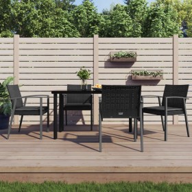 Juego comedor jardín 5 piezas y cojines ratán sintético y acero von , Gartensets - Ref: Foro24-3186991, Preis: 433,01 €, Raba...