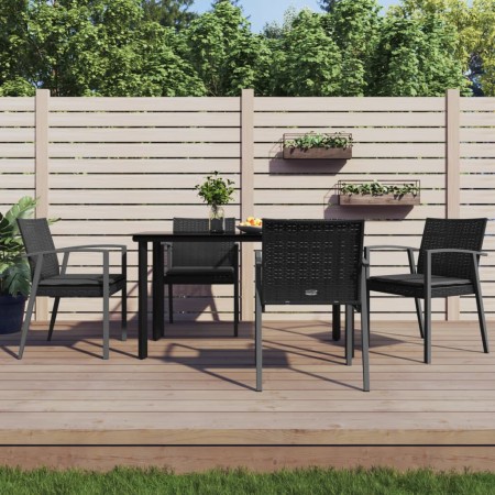 Juego comedor jardín 5 piezas y cojines ratán sintético y acero by , Garden sets - Ref: Foro24-3186991, Price: 433,01 €, Disc...
