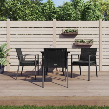 Juego comedor jardín 5 piezas y cojines ratán sintético y acero von , Gartensets - Ref: Foro24-3186972, Preis: 399,66 €, Raba...