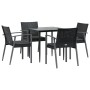 Juego comedor jardín 5 piezas y cojines ratán sintético y acero von , Gartensets - Ref: Foro24-3186972, Preis: 399,66 €, Raba...