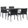 Juego comedor jardín 5 piezas y cojines ratán sintético y acero by , Garden sets - Ref: Foro24-3186979, Price: 440,26 €, Disc...
