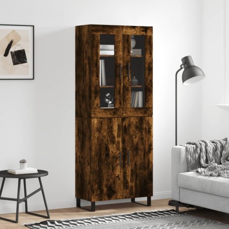 Aparador alto madera contrachapada roble ahumado 69,5x34x180 cm by , Sideboards - Ref: Foro24-3198238, Price: 151,40 €, Disco...