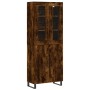 Aparador alto madera contrachapada roble ahumado 69,5x34x180 cm by , Sideboards - Ref: Foro24-3198238, Price: 151,40 €, Disco...
