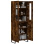 Aparador alto madera contrachapada roble ahumado 69,5x34x180 cm by , Sideboards - Ref: Foro24-3198238, Price: 151,40 €, Disco...