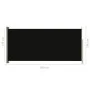 Schwarze einziehbare Seitenmarkise für den Garten, 140 x 300 cm von vidaXL, Sonnenschirme - Ref: Foro24-317832, Preis: 58,15 ...