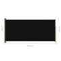 Schwarze einziehbare Seitenmarkise für den Garten, 140 x 300 cm von vidaXL, Sonnenschirme - Ref: Foro24-317832, Preis: 58,71 ...