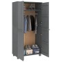 Armario HAMAR madera maciza pino gris oscuro 89x50x180 cm von , Kleiderschränke - Ref: Foro24-340482, Preis: 240,61 €, Rabatt: %