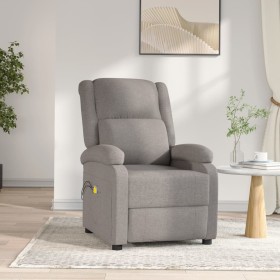 Sillón de masaje eléctrico tela gris taupé