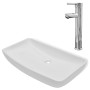 Lavabo de baño rectangular con grifo mezclador cerámica blanco von , Sinkt - Ref: Foro24-275493, Preis: 143,66 €, Rabatt: %