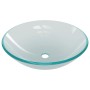 Lavabo baño grifo&desagüe de empuje vidrio templado esmerilado by , Sinks - Ref: Foro24-3098448, Price: 99,57 €, Discount: %
