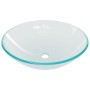 Lavabo de baño con grifo y desagüe de empuje vidrio templado