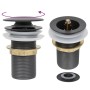 Lavabo de baño grifo&desagüe de empuje vidrio templado dorado by , Sinks - Ref: Foro24-3098462, Price: 89,87 €, Discount: %