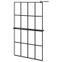 Mampara ducha con estante vidrio ESG y aluminio negro 118x190cm von , Duschwände und Duschwände - Ref: Foro24-3185488, Preis:...