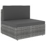 Juego muebles de jardín 11 pzas y cojines ratán sintético gris by , Garden sets - Ref: Foro24-3067183, Price: 1,00 €, Discoun...