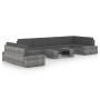 Juego muebles de jardín 8 pzas y cojines ratán sintético gris by , Garden sets - Ref: Foro24-3067174, Price: 814,34 €, Discou...
