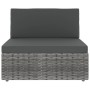 Juego muebles de jardín 14 pzas y cojines ratán sintético gris by , Garden sets - Ref: Foro24-3067188, Price: 1,00 €, Discoun...